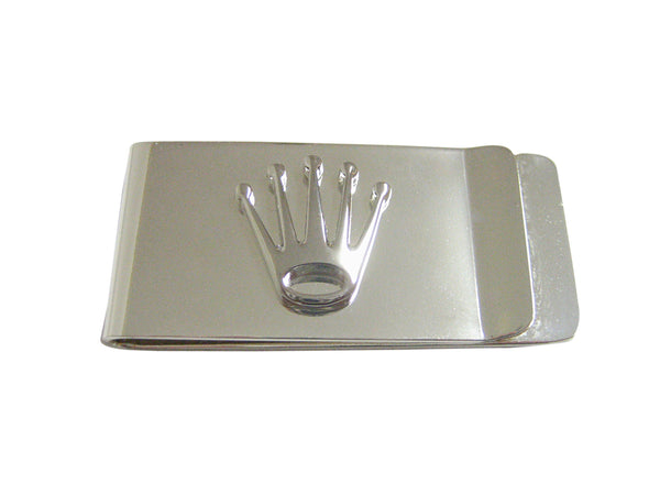 Silver Toned Pointy Crown Money Clip