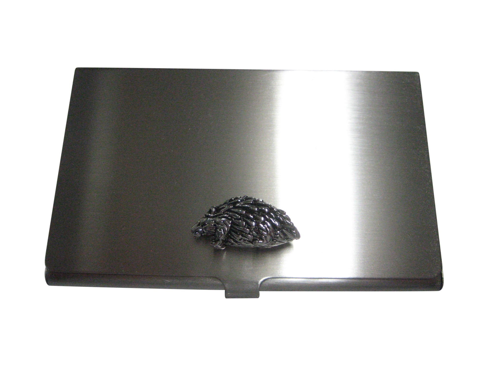 Silver Toned Porcupine Business Card Holder