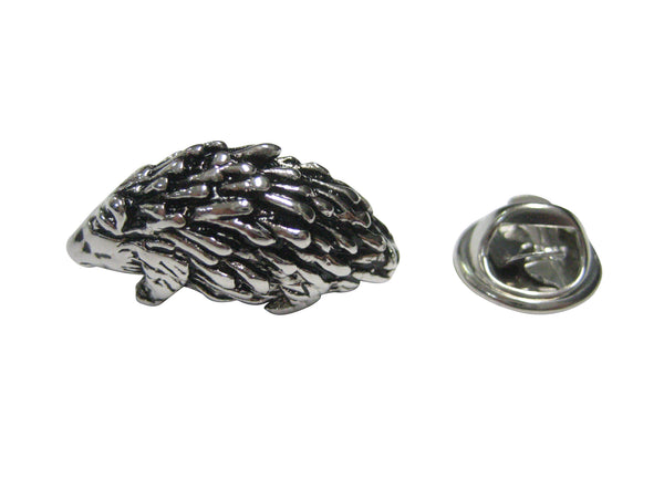 Silver Toned Porcupine Lapel Pin