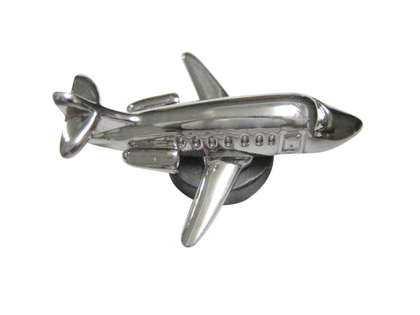 Silver Toned Private Jet Plane Magnet