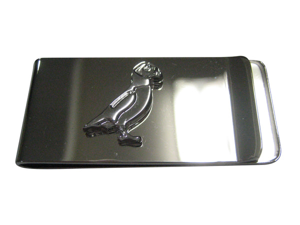 Silver Toned Puffin Bird Money Clip