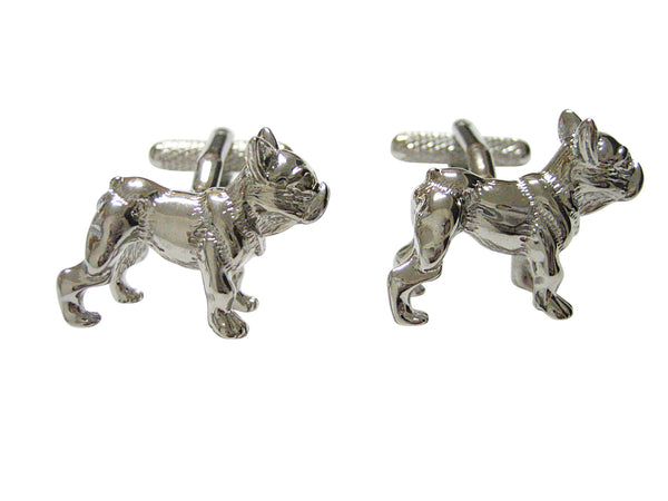 Silver Toned Pug Dog Cufflinks