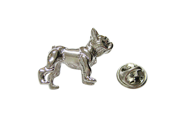 Silver Toned Pug Dog Lapel Pin