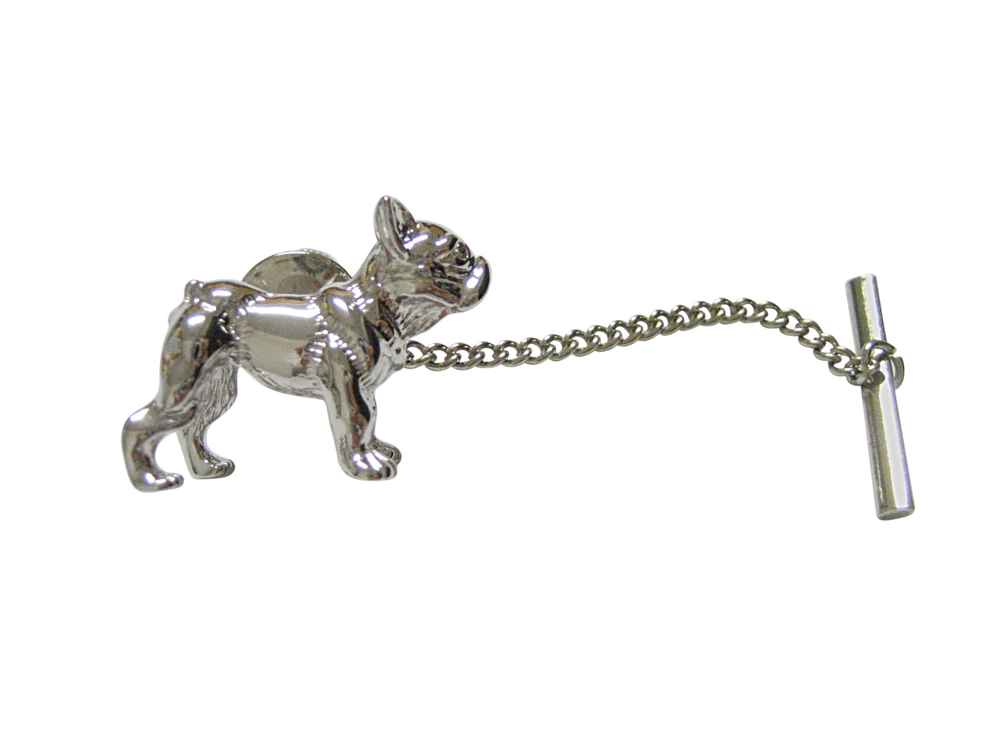 Silver Toned Pug Dog Tie Tack