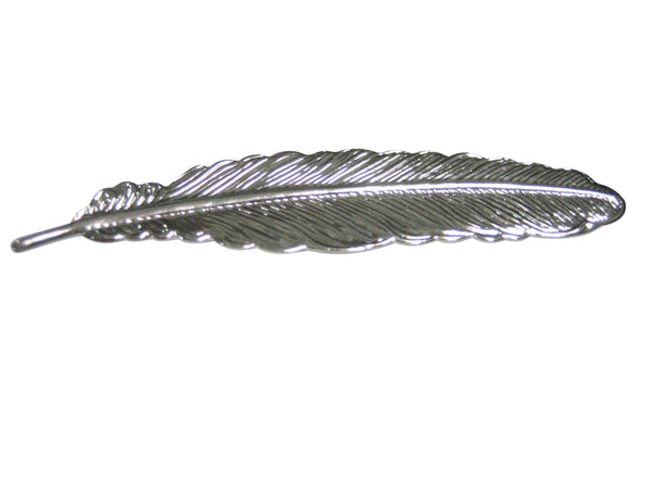 Silver Toned Quill Feather Design Magnet
