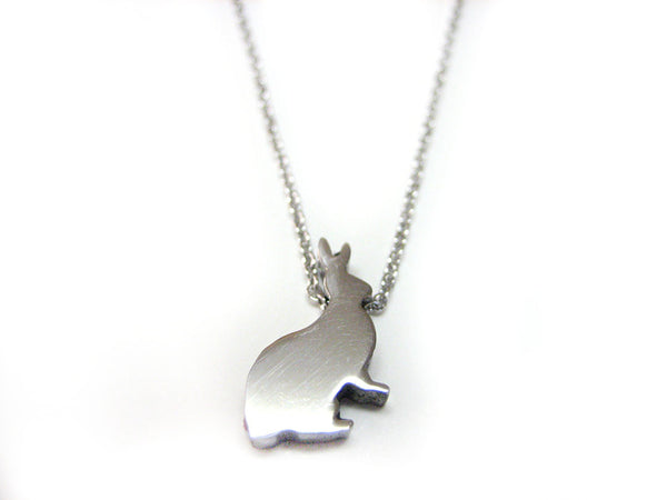 Silver Toned Rabbit Necklace