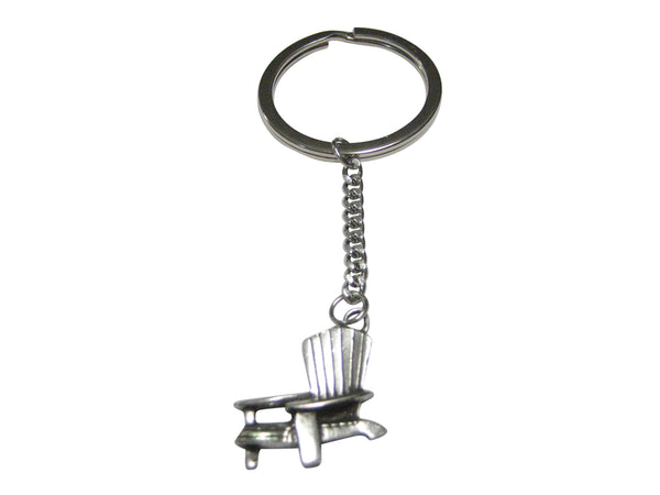 Silver Toned Relaxing Porch Chair Pendant Keychain