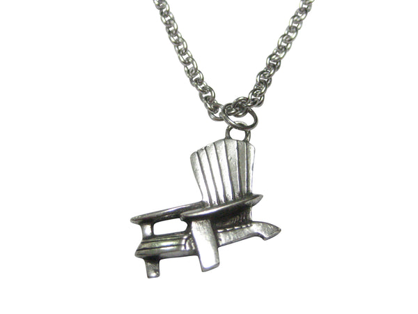 Silver Toned Relaxing Porch Chair Pendant Necklace