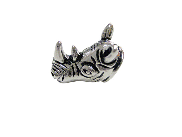 Silver Toned Rhino Head Magnet
