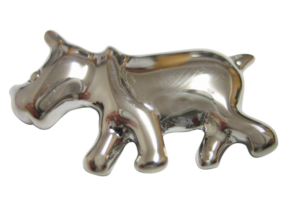 Silver Toned Rhino Pendant Magnet