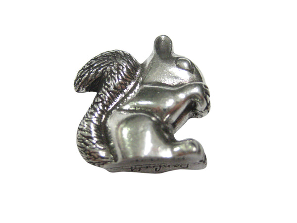 Silver Toned Right Facing Squirrel Magnet