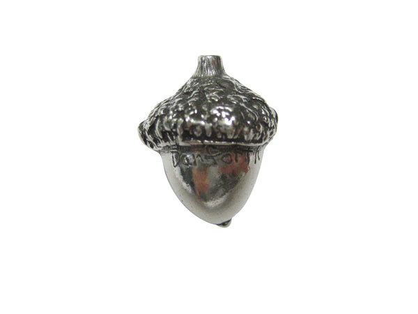 Silver Toned Round Acorn Magnet