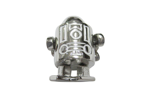 Silver Toned Rounded Robot Magnet