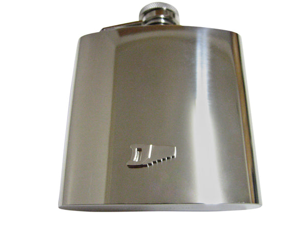 Silver Toned Saw Tool 6 Oz. Stainless Steel Flask