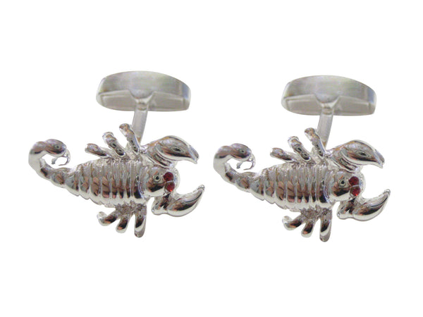 Silver Toned Scorpion Cufflinks