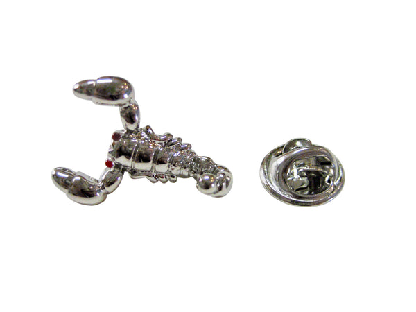Silver Toned Scorpion Lapel Pin