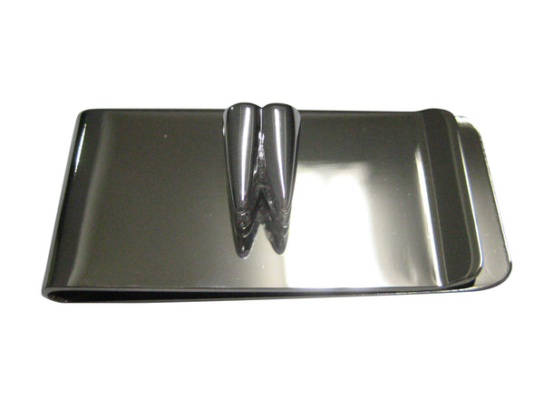 Silver Toned Shiny Dental Tooth Teeth Money Clip