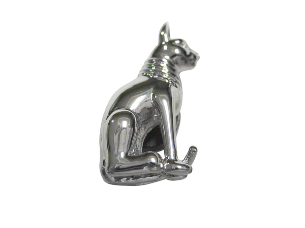 Silver Toned Shiny Egyption Cat Magnet