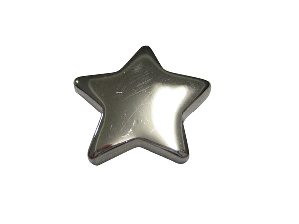 Silver Toned Shiny Star Magnet
