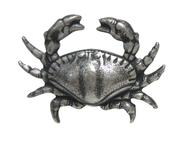 Silver Toned Sleek Crab Magnet