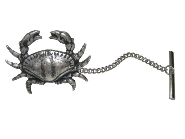 Silver Toned Sleek Crab Tie Tack