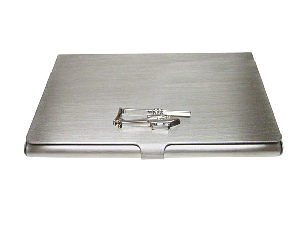 Silver Toned Smooth Helicopter Business Card Holder