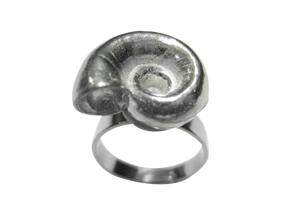 Silver Toned Snail Adjustable Size Fashion Ring