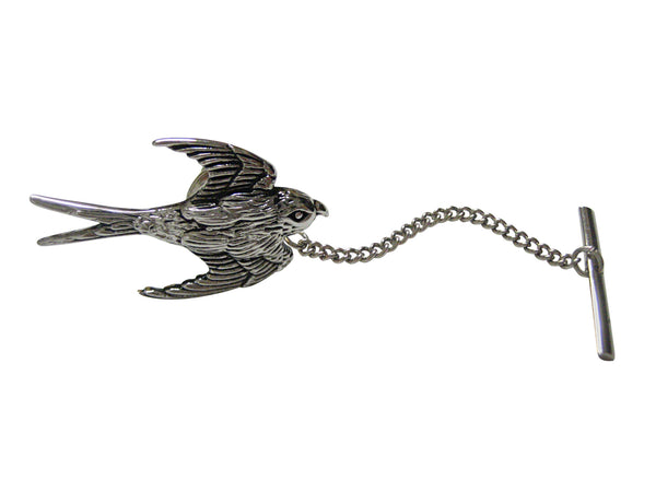Silver Toned Sparrow Bird Tie Tack
