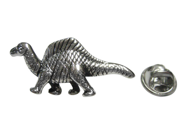 Silver Toned Spinosaurus Dinosaur Lapel Pin