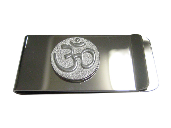 Silver Toned Spiritual Ohm Mystic Symbol Money Clip