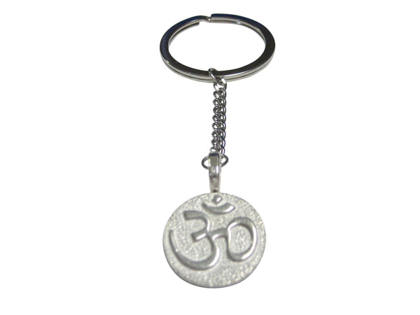 Silver Toned Spiritual Ohm Mystic Symbol Pendant Keychain