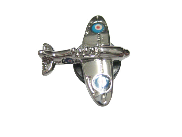 Silver Toned Spitfire Airplane Magnet