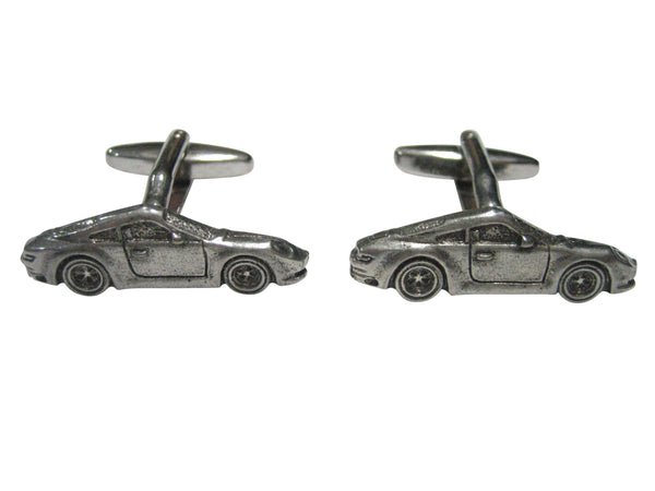 Silver Toned Sports Car Cufflinks