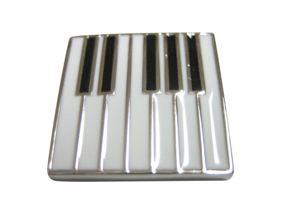 Silver Toned Square Piano Key Design Magnet