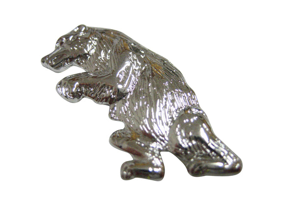 Silver Toned Standing Bear Magnet
