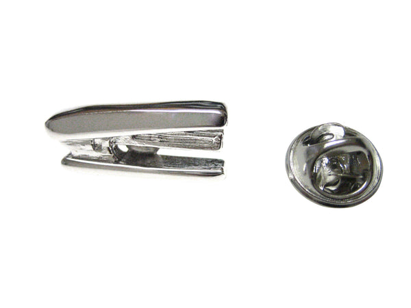 Silver Toned Stapler Lapel Pin