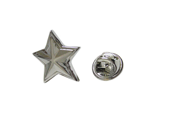 Silver Toned Star Lapel Pin