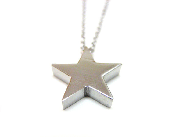 Silver Toned Star Necklace