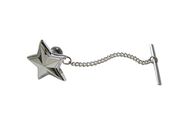 Silver Toned Star Tie Tack