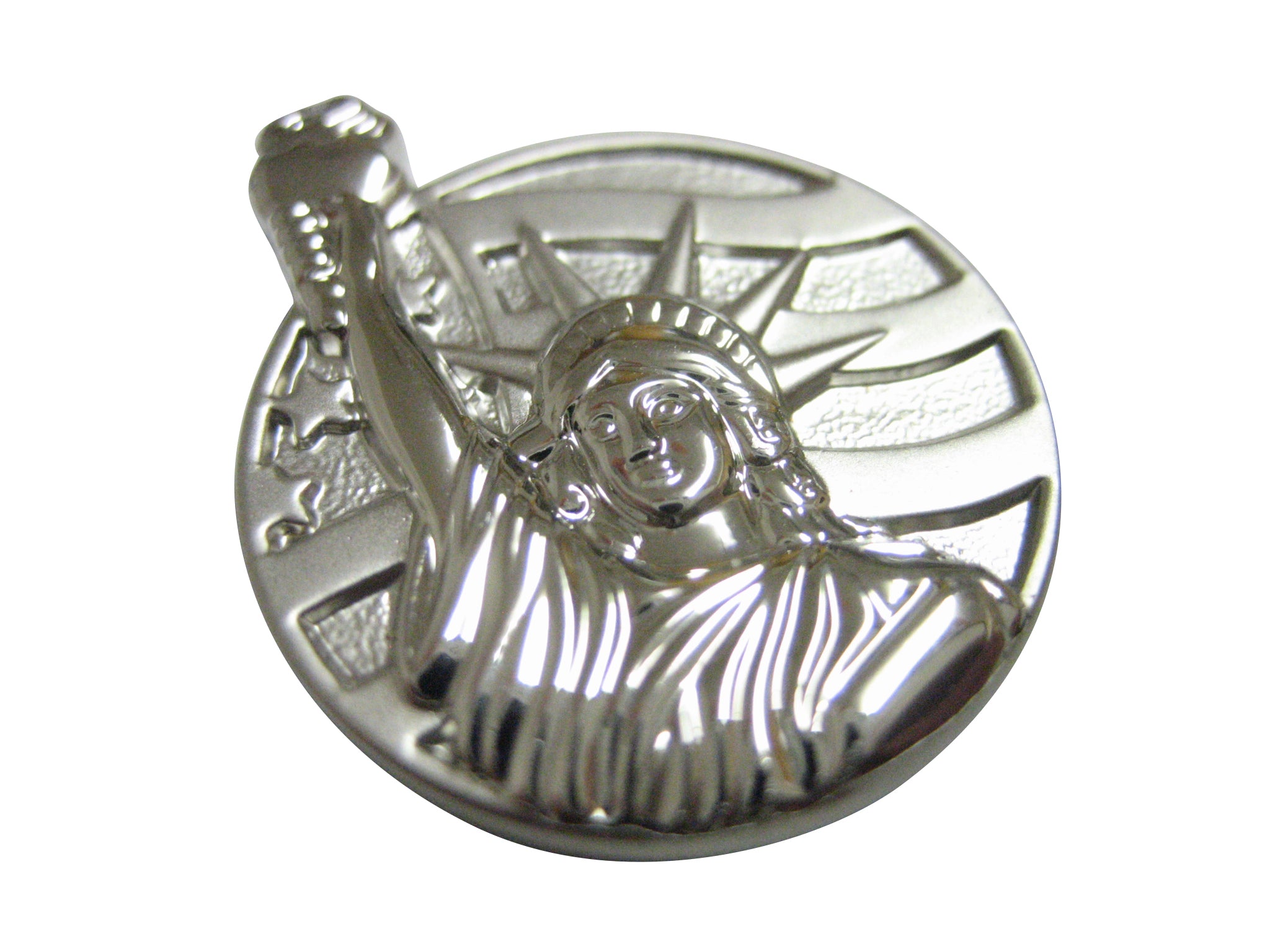 The pendant is roughly 11/16 inch wide