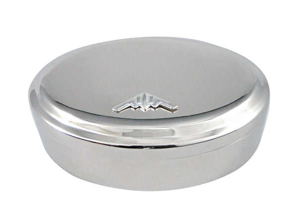 Silver Toned Stealth Bomber Plane Pendant Oval Trinket Jewelry Box