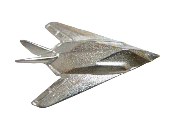 Silver Toned Stealth Fighter Plane Pendant Magnet