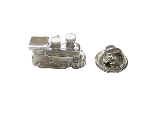 Silver Toned Steam Train Lapel Pin