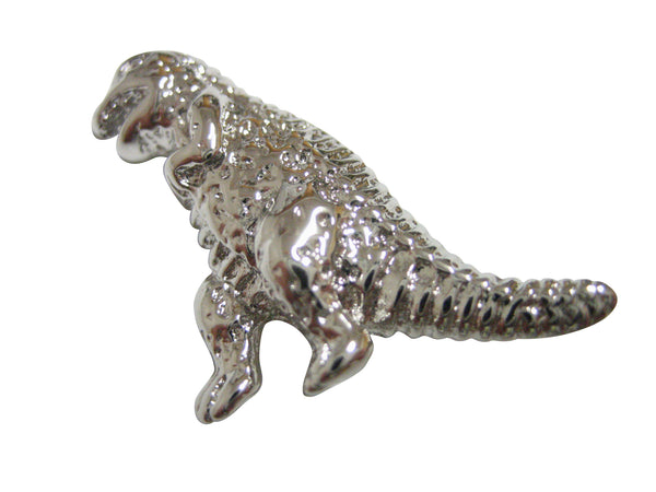 Silver Toned T Rex Dinosaur Magnet
