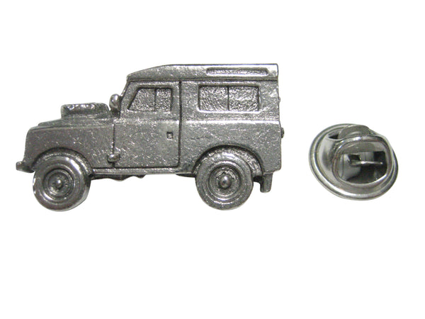 Silver Toned Textured 4x4 Exploring Rugged Truck Lapel Pin