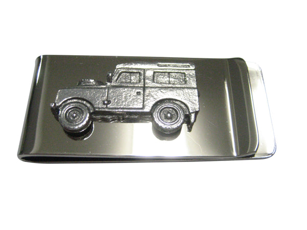 Silver Toned Textured 4x4 Exploring Rugged Truck Money Clip