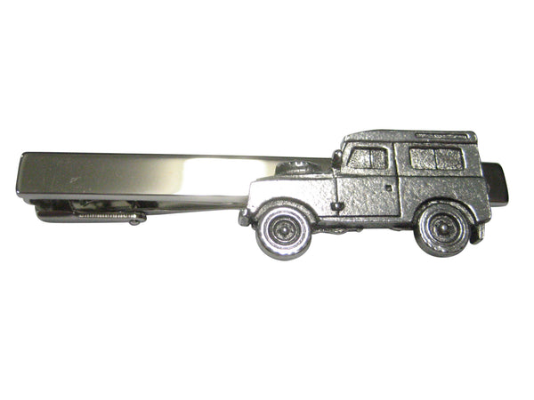 Silver Toned Textured 4x4 Exploring Rugged Truck Tie Clip
