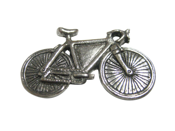 Silver Toned Textured Bicycle Pendant Magnet