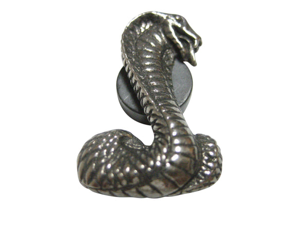 Silver Toned Textured Cobra Snake Magnet