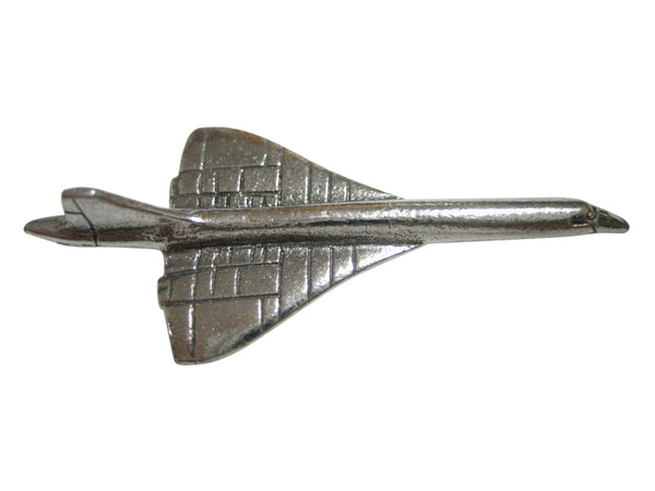 Silver Toned Textured Concord Plane Magnet